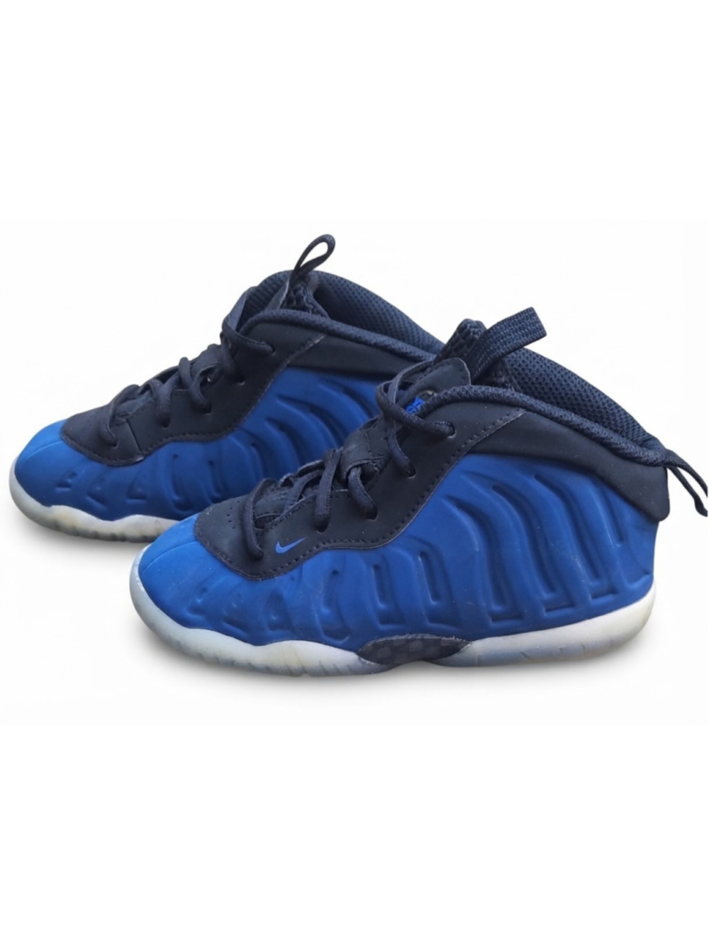 Nike Little Posite One Toddler Royal Blue Black Sneakers Size 8C EUC
